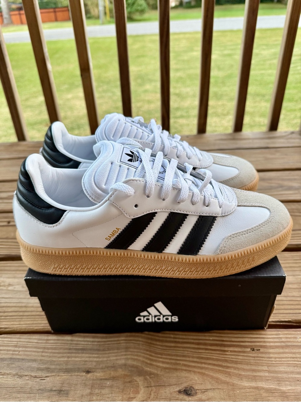 Adidas Samba XLG White Black Gum IE1377 Men's Size 12 / Women's 13 New No Box